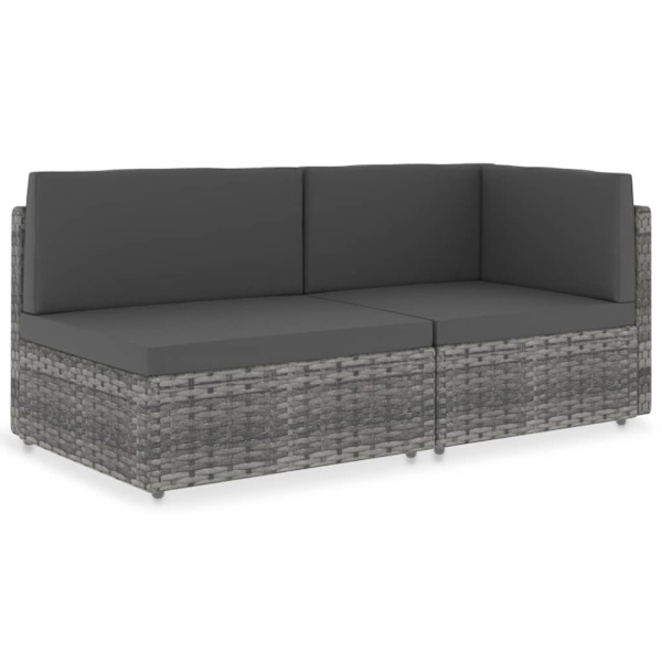 Modulsoffa 2-sits konstrotting grå