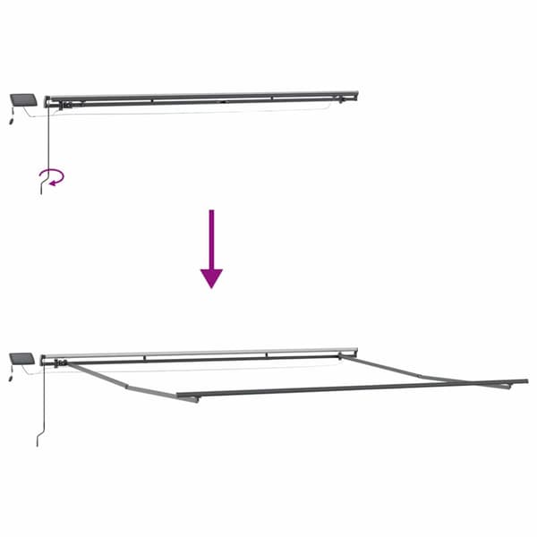 Markisram Antracit 450 × 350 cm Aluminium