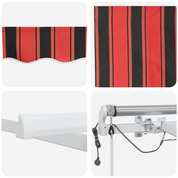 Utfällbar markis Orange och Brunt 400 × 350 cm