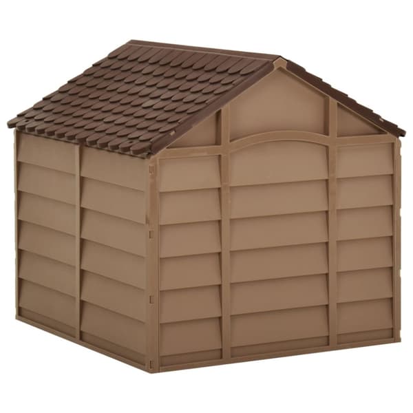 Hundkoja brun 71x71,5x68 cm PP