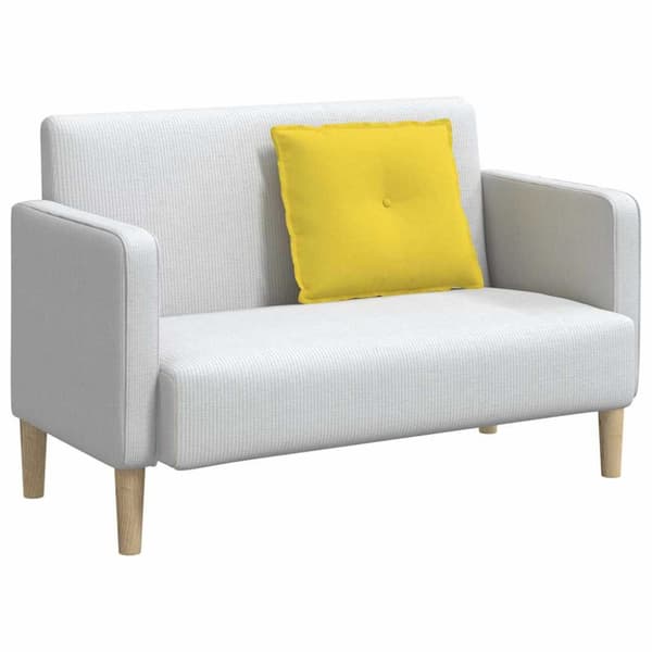 Ryggkudde Ljusgul 60 x 19 x 50 cm tyg