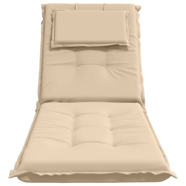 Solstol Kudde GEMERT 100% Polyester Gräddvit 190 x 60 x 9 cm