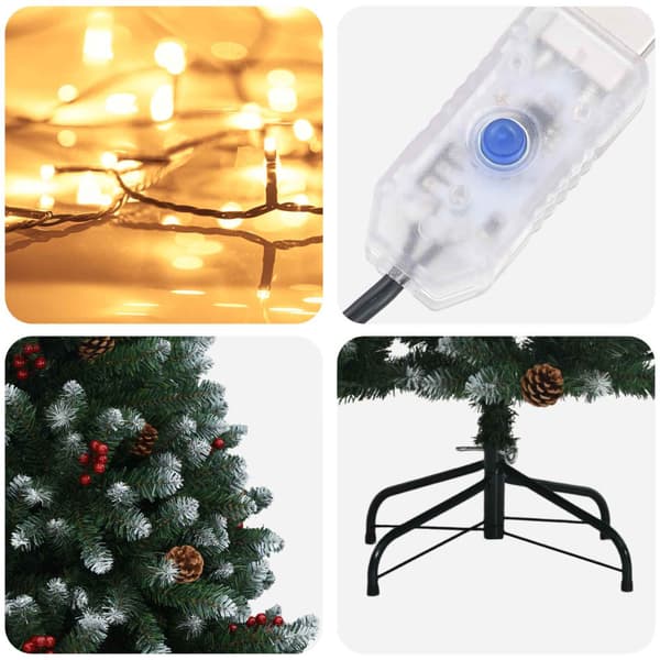 Plast Hingad Julgran 240 cm 300 LED-lampor Varmvit