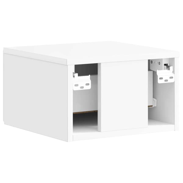 Väggmonterat Sängbord 2 pcs Vit högglans 34,5 x 33 x 20 cm