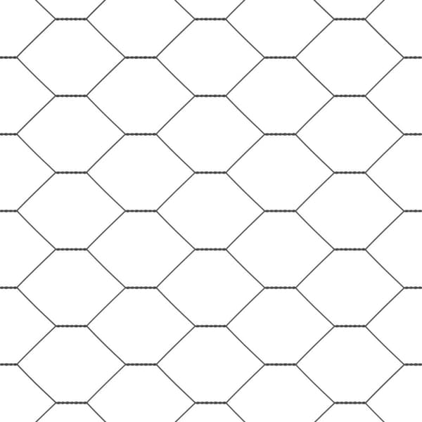 Hexagonstängsel Grå 1 x 100 m PVC