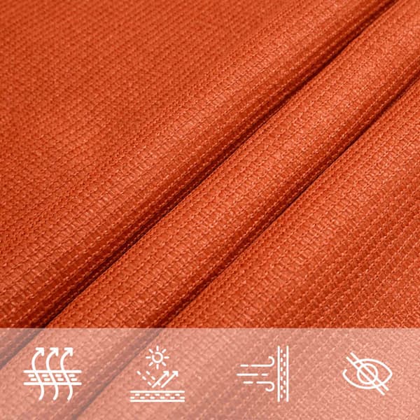 Solsegel 160 g/m² triangulär orange 2,5x2,5x3,5 m HDPE