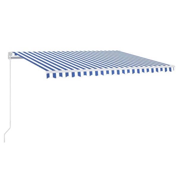 Markis manuellt infällbar 400x350 cm blå och vit