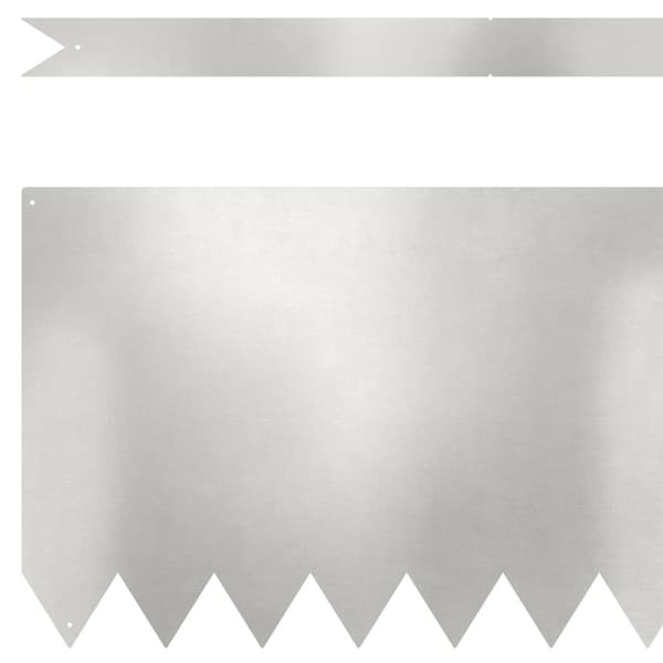 Kant för gräsmatta 10 pcs Silver 100 x 0,05 x 30 cm