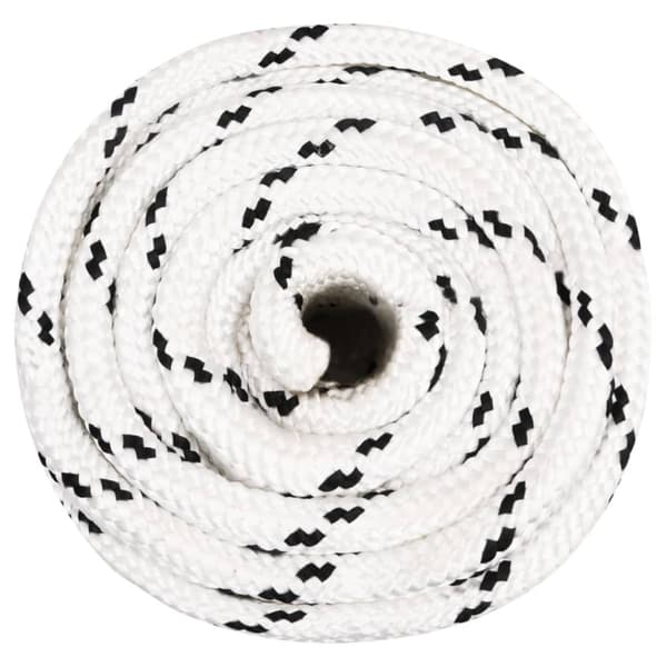Båtlina flätad vit 20 mm x 50 m polyester