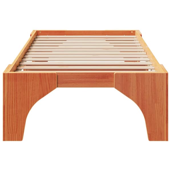 Sängram Brun 75 x 190 cm Massiv furu