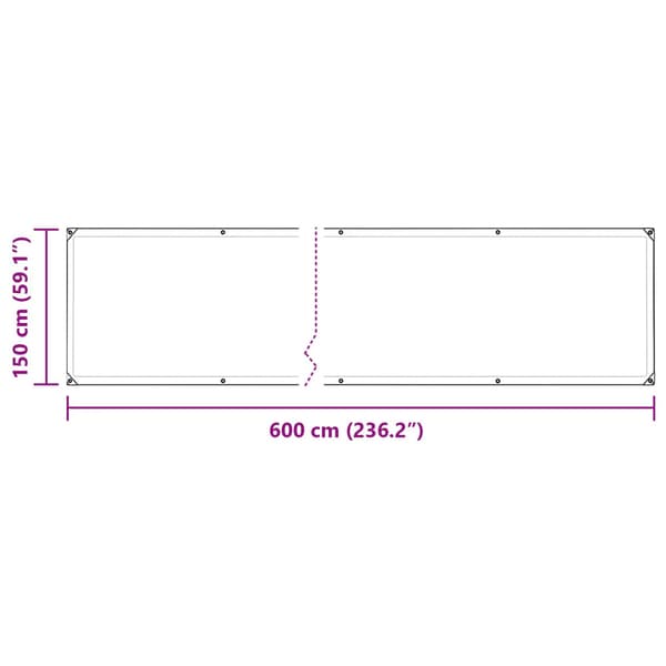 Tarp Transparent 6 x 1,5 m PE
