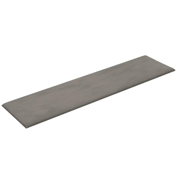 Väggsänggavel 12 pcs Ljusgrå 60 x 15 cm Sammet