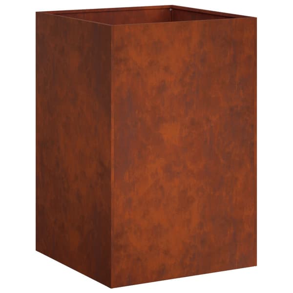 Trädgårdsplanterare 2 st Rostig 40 x 40 x 75 cm
