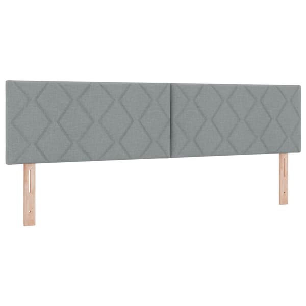 Ottoman säng med madrass Ljusgrå 180 x 200 cm Tyg