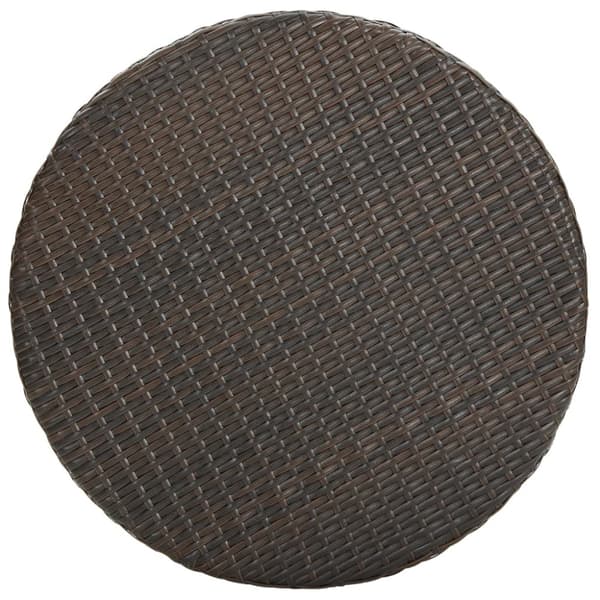 Trädgårdsbord brun 60,5x106 cm konstrotting