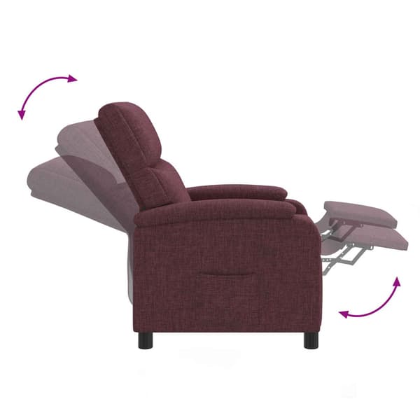 Massagefåtölj Lila Tyg
