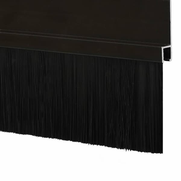 Självhäftande dörrborstlist 6 pcs Svart 100 cm