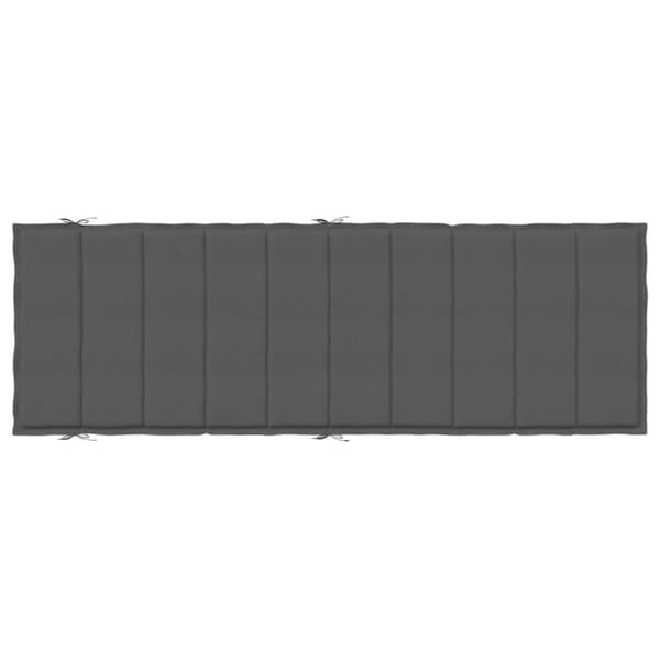 Solsängsdyna melerad antracit 186x58x4 cm tyg
