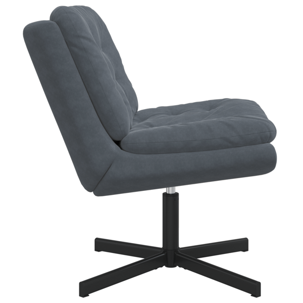 Svängbar Avkopplingsstol Mörkgrå 63 x 75 x 76 cm Sammet