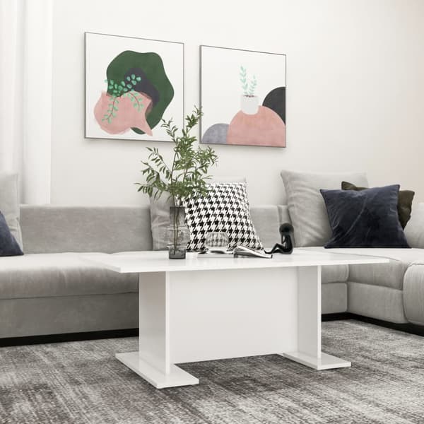 Soffbord vit 103,5x60x40 cm konstruerat trä