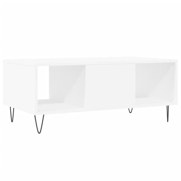 Soffbord vit 90x50x36,5 cm konstruerat trä