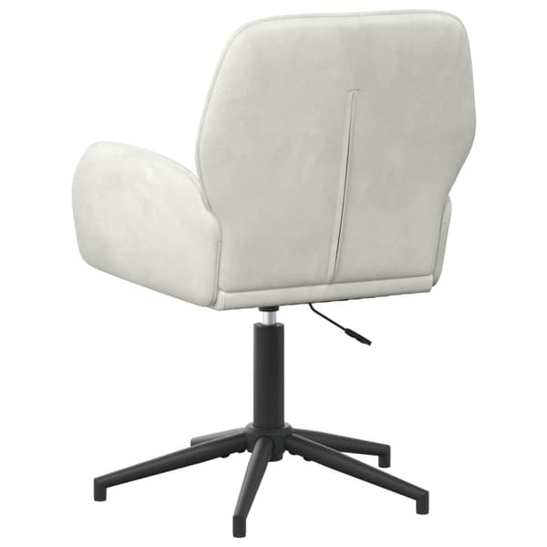 Svängbara skrivbordsstolar 2 st 54 x 55 x 90 cm Gräddvit Sammet