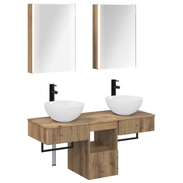 Badrumsskåpsset 5 pcs Artisan-ek 43 x 11,5 x 60,5 cm