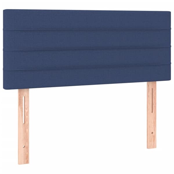 Ramsäng med madrass blå 90x190 cm tyg