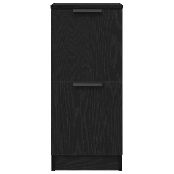 Sideboard 3 pcs Svart Ek Konstruerat trä