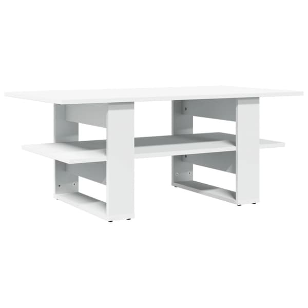 Soffbord vit 102x55x42 cm konstruerat trä