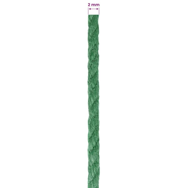 Juterep 10 pcs Grön 100% Tossa jute