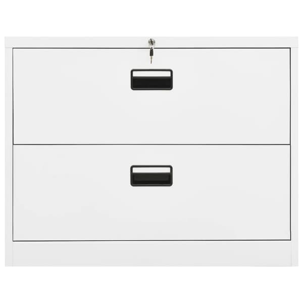 Dokumentskåp vit 90x46x72,5 cm stål