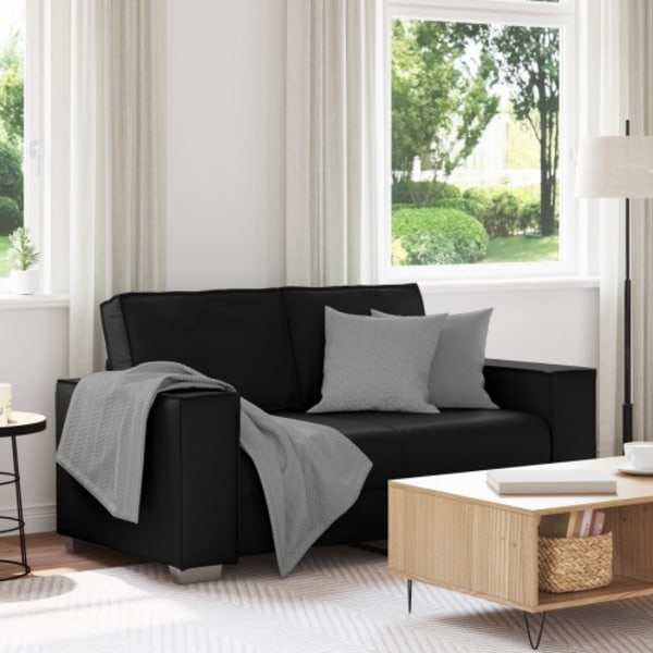Loveseat Soffa Svart 120 cm Konstläder