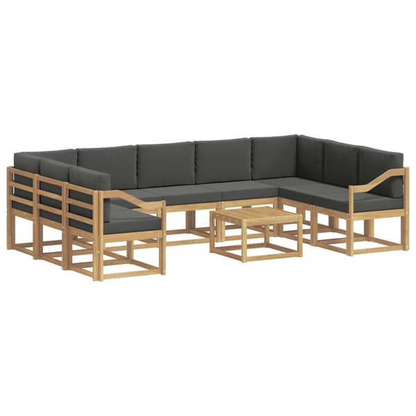 Utomhussoffset 10 pcs Vit och antracit 59 x 59 x 37 cm