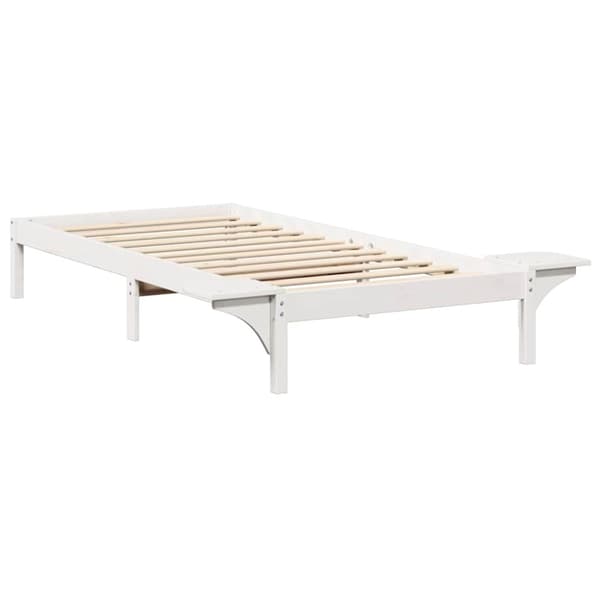 Sängram Vit 80 x 200 cm Massiv furu