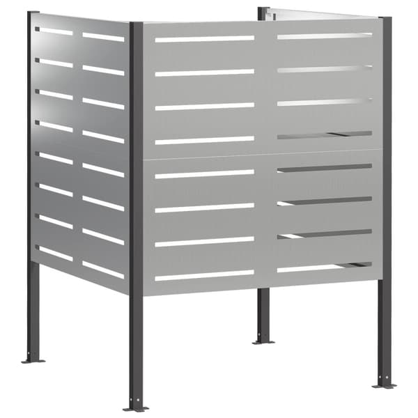 Soptunneskärm 85 x 85 x 113 cm Galvaniserat stål Silver