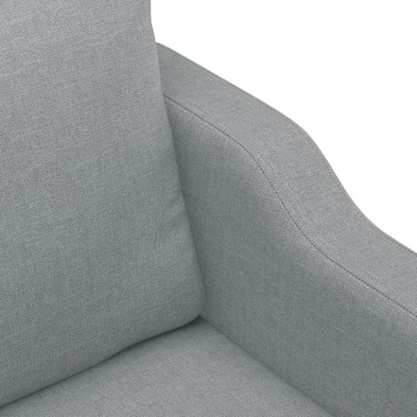 3-sitssoffa ljusgrå 180 cm tyg