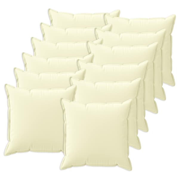 Kudde med kudde HOUTEN 12 st Gräddvit Polyester