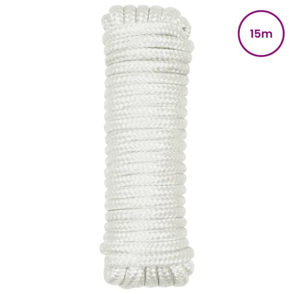 Båtsnöre 15 m 1.2 Vit Polyester