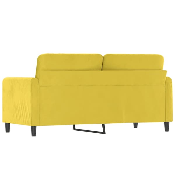 2-sitssoffa gul 140 cm sammet