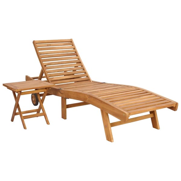 Solstol 2 pcs Brun Massivt teakträ