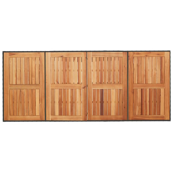 Trädgårdsmöbelset 9 pcs Svart konstrotting