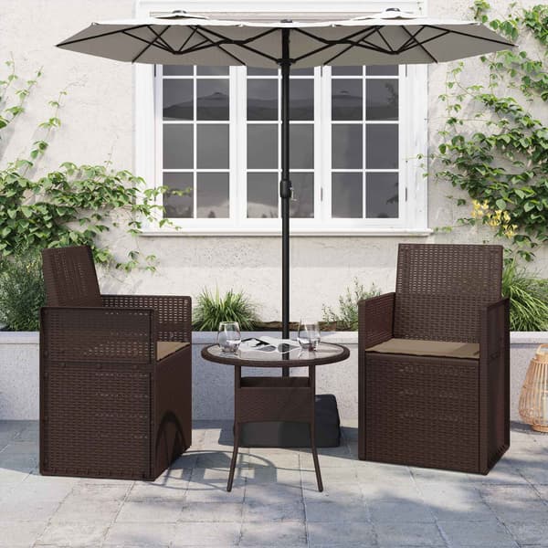 Sittkuddar 2 pcs Taupe 47 x 36 x 2 cm Polyester