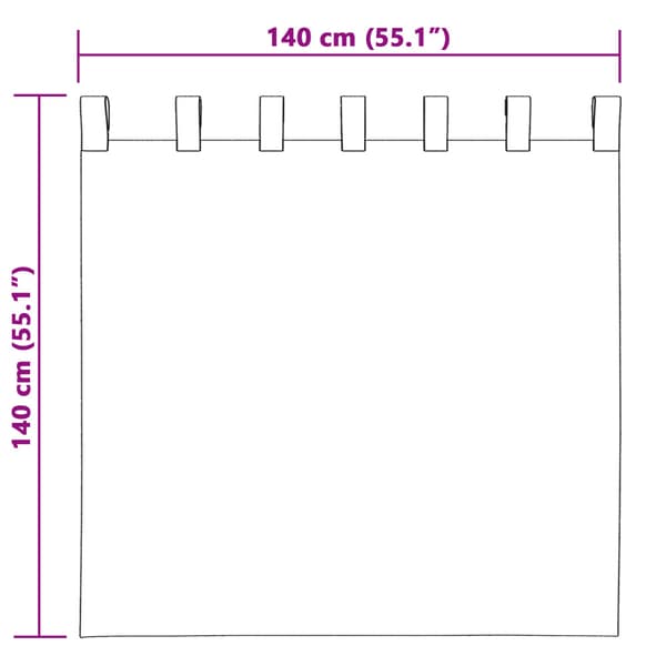 Sammetsgardiner 2 pcs Cappuccino 140 x 140 cm Sammet