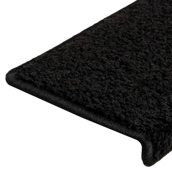Trappmattor 20 st 65x21x4 cm svarta rektangulära kanter