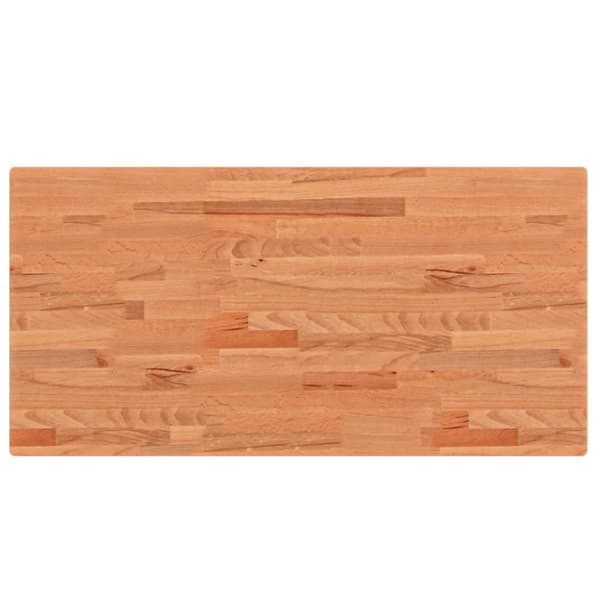 Bordsskiva 100x50x4 cm rektangulär massivt bokträ