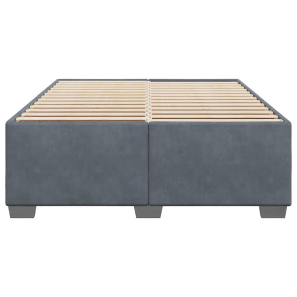 Sängram utan madrass mörkgrå 140x200 cm sammet