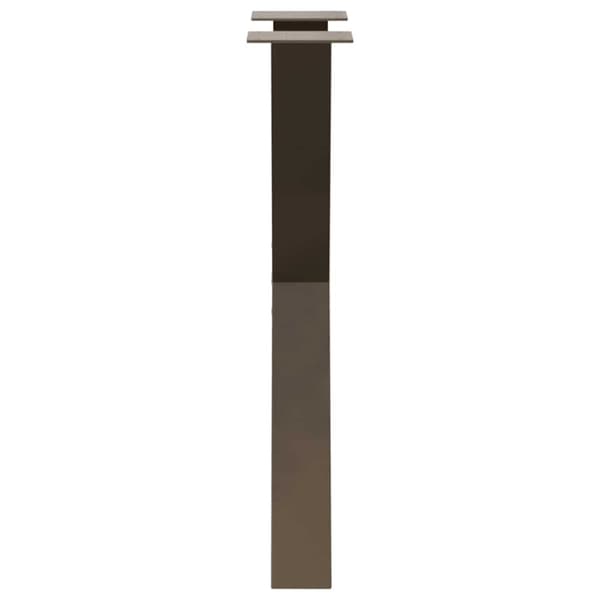 Matbordsben X-formade 2 st naturstål 60x(72-73) cm stål