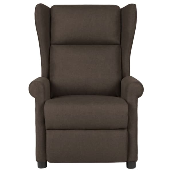 Reclinerfåtölj mörkbrun tyg