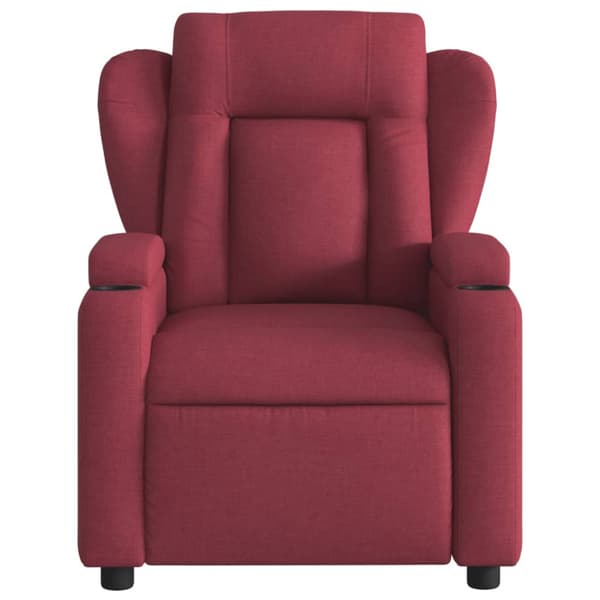 Massagefåtölj vinröd tyg